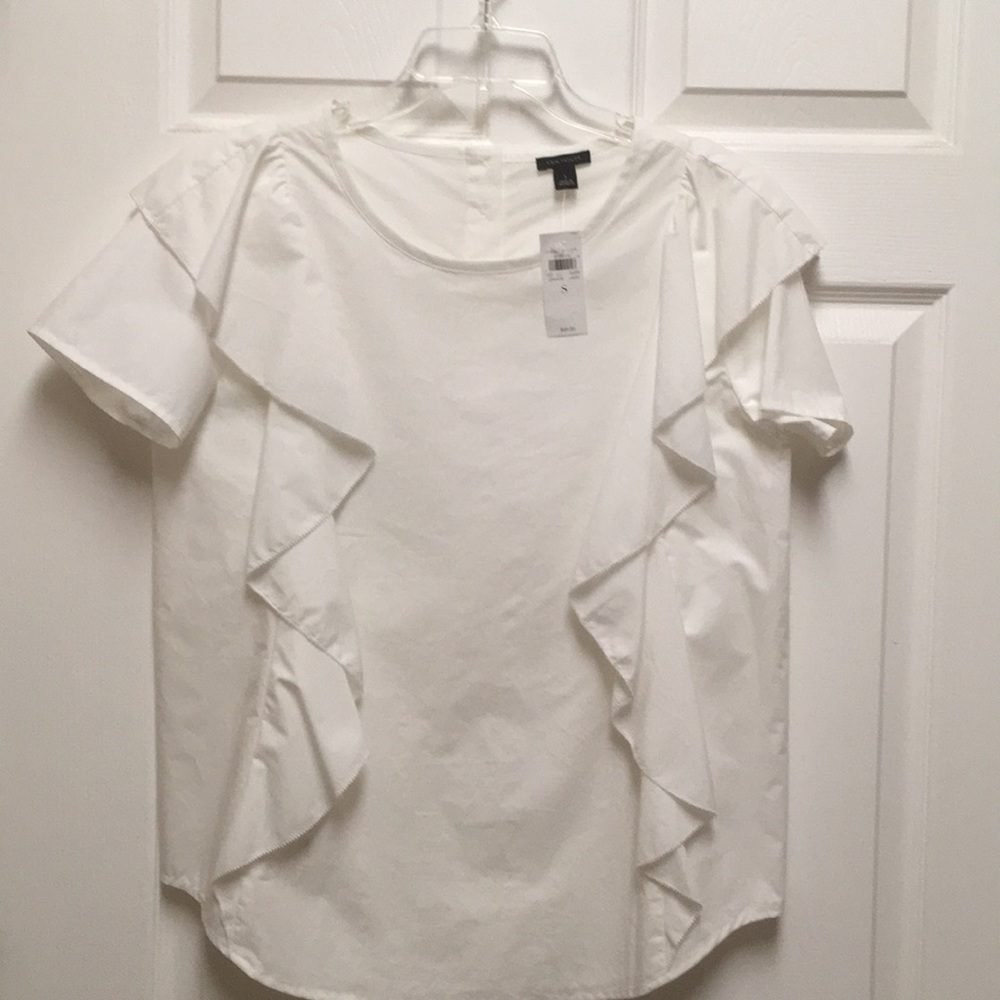 Ruffle sleeve white blouse,size-S,
